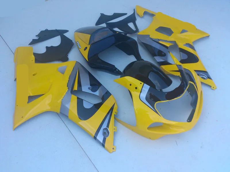 Обтекатель мотоцикла комплект для GSXR600 750 K1 01 02 03 GSXR 600 GSXR750 2001 2002 2003 ABS желто черные