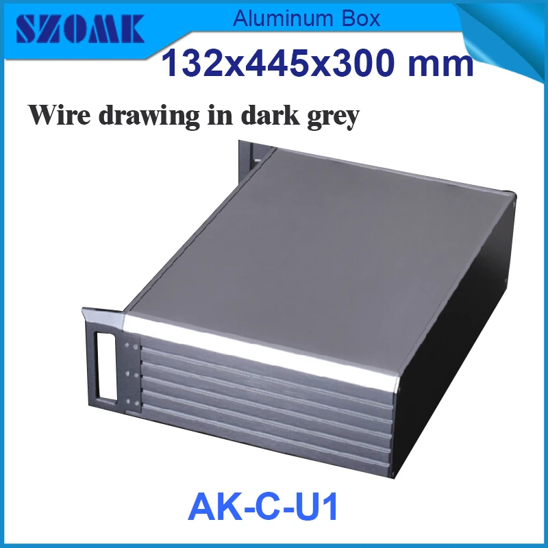1 piece Black and Dark grey color electrical juction aluminum box for extruded aluminum rack enclosures 395X271X129.5mm
1 piece Black and Dark grey color electrical juction aluminum box for extruded aluminum rack enclosures 395X271X129.5mm