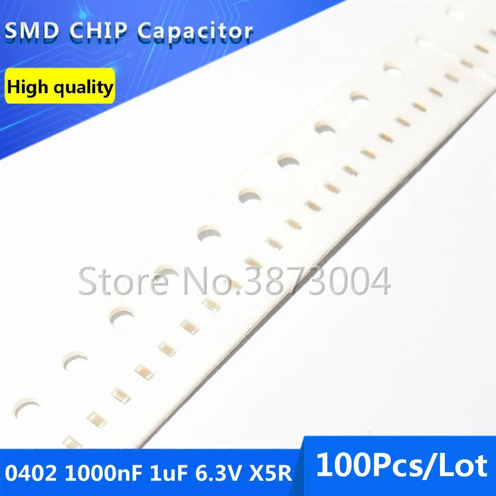 100 ШТ 0402 1000nF 1 мкФ 6,3 V X5R 10% толстая пленка чип многослойный керамический конденсатор
100 ШТ 0402 1000nF 1 мкФ 6,3 V X5R 10% толстая пленка чип многослойный керамический конденсатор
