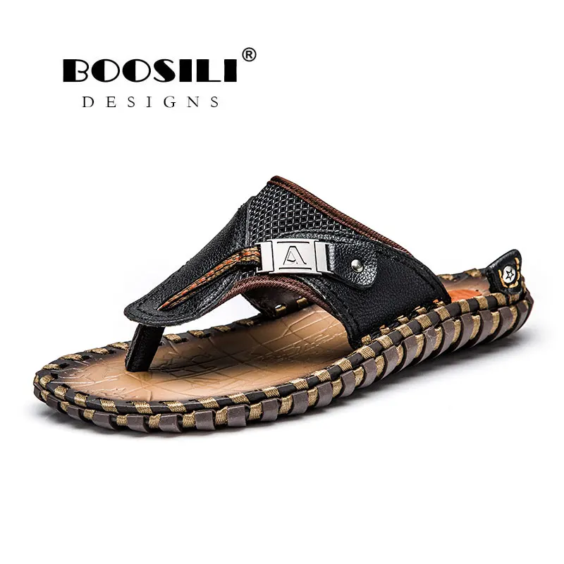 2020 Top Fashion 2020 New Brand Summer Beach Flip Flops Men Pu Leather Slippers Male Flats Sandals Outdoor Rubber Thong Shoes
2020 Top Fashion 2020 New Brand Summer Beach Flip Flops Men Pu Leather Slippers Male Flats Sandals Outdoor Rubber Thong Shoes