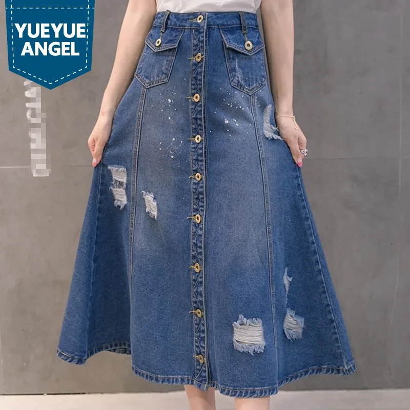 Women Fashion Elegant Preppy Style Slim Long A-Line Skirt Female Denim Jean Sexy Saia Falda Single Breasted Hole Ripped Fur Trim
Women Fashion Elegant Preppy Style Slim Long A-Line Skirt Female Denim Jean Sexy Saia Falda Single Breasted Hole Ripped Fur Trim
