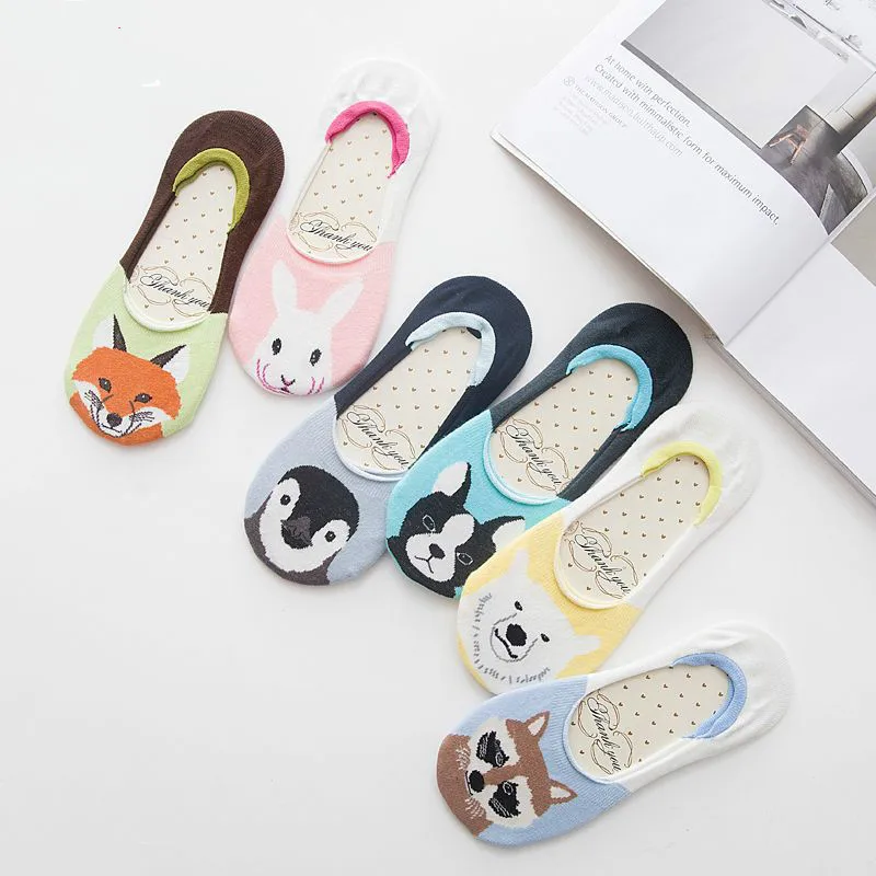 Animal Cartoon Silicone Cotton Jacquard Ladies Boat Socks Perfect Quality Summer Essentials Cat Fox White Rabbit Puppy cute sock
Animal Cartoon Silicone Cotton Jacquard Ladies Boat Socks Perfect Quality Summer Essentials Cat Fox White Rabbit Puppy cute sock