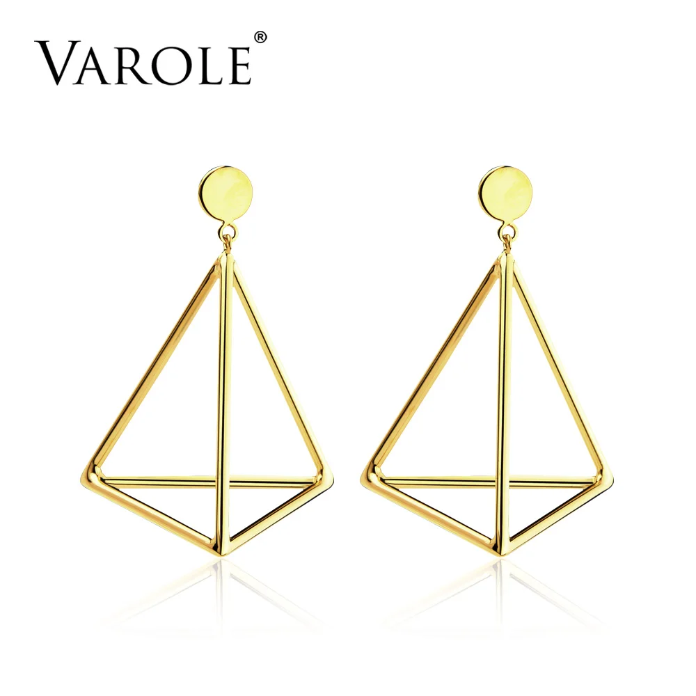 VAROLE 3D Pyramids Dangle Earring Gold Color Long Drop Earrings Ear Studs for Women Fashion Jewelry Pendientes Brincos
VAROLE 3D Pyramids Dangle Earring Gold Color Long Drop Earrings Ear Studs for Women Fashion Jewelry Pendientes Brincos