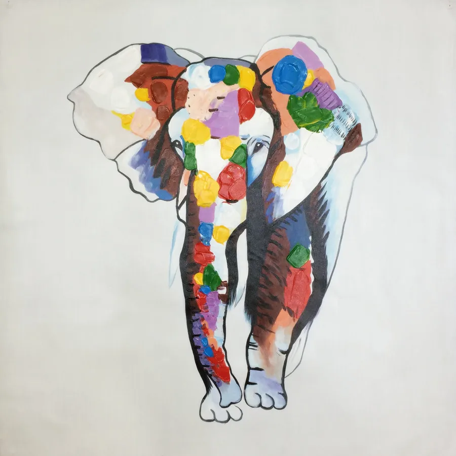 Oil Painting on Canvas Hand Painted Modern Abstract Wall art Picture Animal Elephant Home Decor Canvas Painting 24x24 E035
Oil Painting on Canvas Hand Painted Modern Abstract Wall art Picture Animal Elephant Home Decor Canvas Painting 24x24 E035