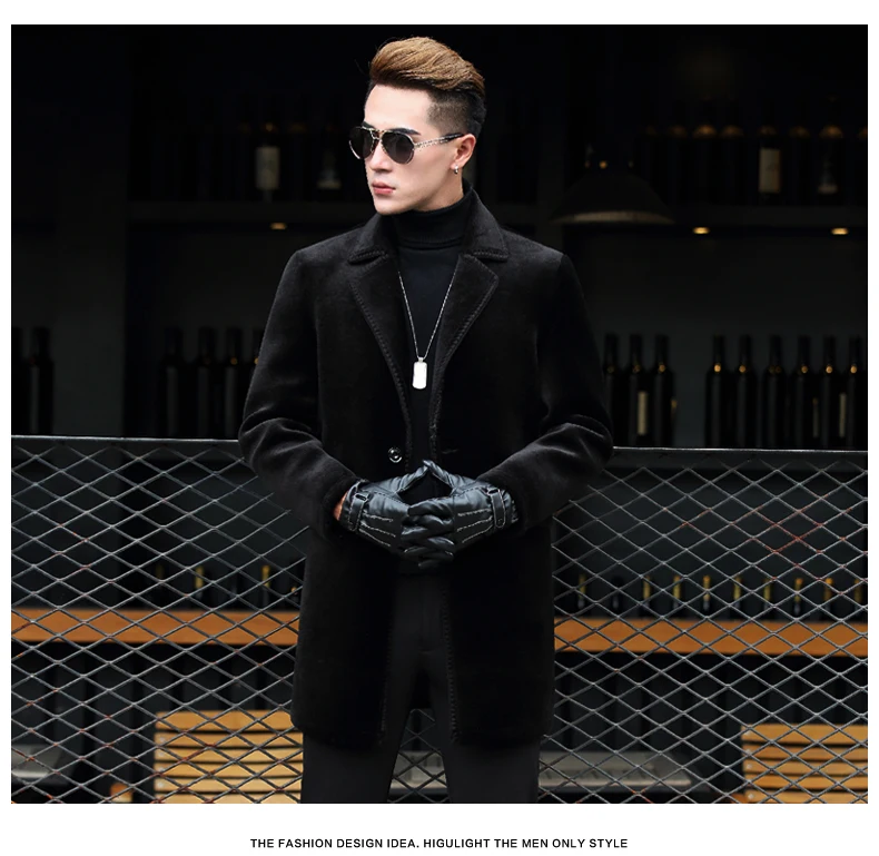 Batmo 2018 new arrival winter high quality wool shearling men's jacket,long trench coat men size M-4XL 7265
Batmo 2018 new arrival winter high quality wool shearling men's jacket,long trench coat men size M-4XL 7265