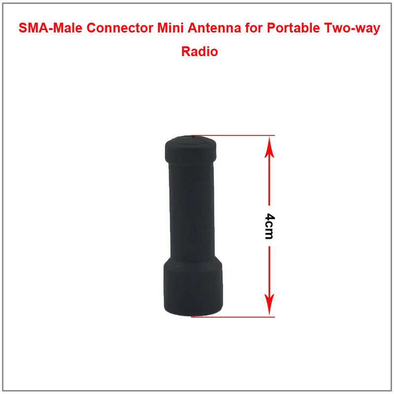 Только длина 4 см! Мини-антенна SMA-Male UHF 400-470 МГц дБ для портативного двухстороннего