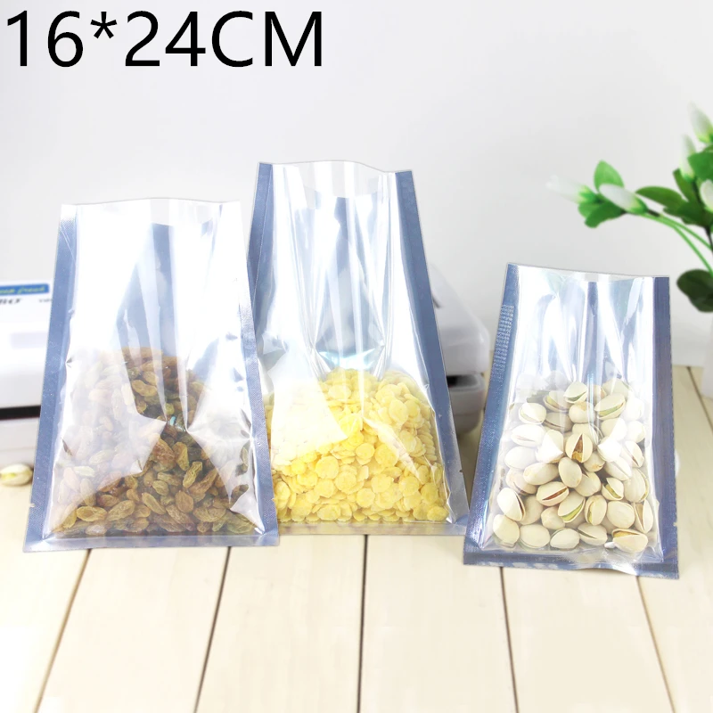 Clear Open Top Mylar 100Pcs/ Lot 16*24cm Aluminium Foil Vacuum Poly Plastic Pouch Heat Seal Package Food Storage Packing Bags
Clear Open Top Mylar 100Pcs/ Lot 16*24cm Aluminium Foil Vacuum Poly Plastic Pouch Heat Seal Package Food Storage Packing Bags