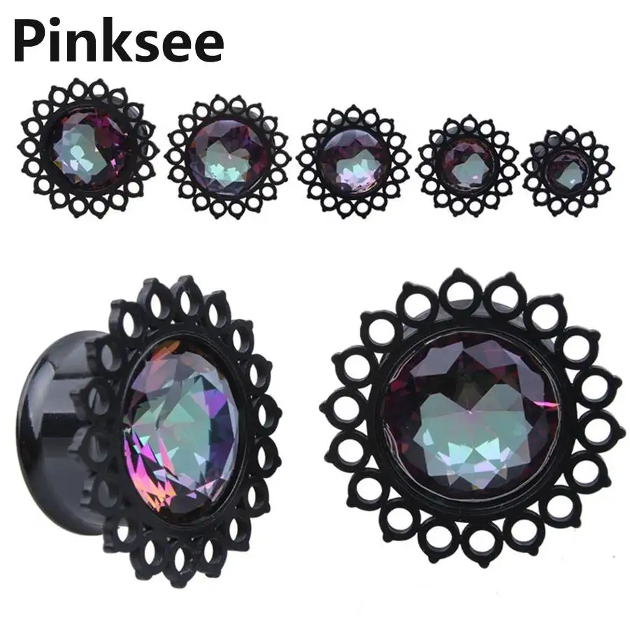 1 Pc Black Flower Saddle Ear Plug Tunnel Jewelry Gauge single flared Flesh Ear Stretcher Expander Body Piercing 8-16mm
1 Pc Black Flower Saddle Ear Plug Tunnel Jewelry Gauge single flared Flesh Ear Stretcher Expander Body Piercing 8-16mm