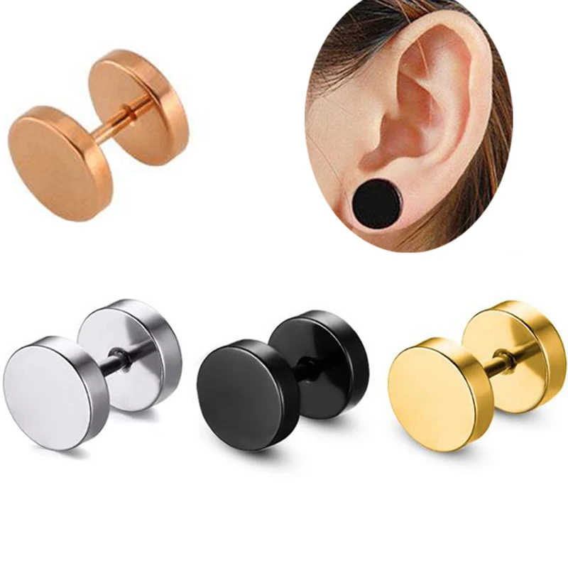 SaYao 2Piece Rose Gold Stainless Steel Fake Ear Plugs Screw Round Barbell Earring Ear Expanders Earrings Body Jewelry Men Women
SaYao 2Piece Rose Gold Stainless Steel Fake Ear Plugs Screw Round Barbell Earring Ear Expanders Earrings Body Jewelry Men Women