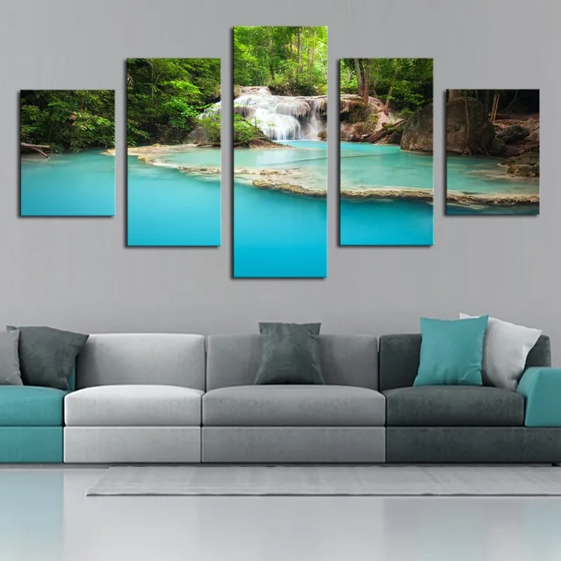 5 Panel Modern Prints Green Hills Water Landscape Painting Wall Art Home Decoration Wall Picture For Living Room framed
5 Panel Modern Prints Green Hills Water Landscape Painting Wall Art Home Decoration Wall Picture For Living Room framed