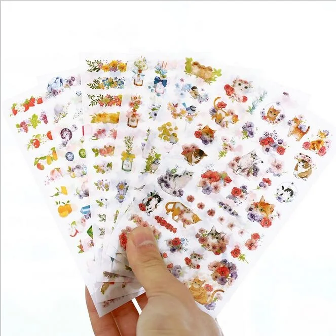 1pack/lot Sweet Flowers Cat series PET sticker SET Decoration label stickers scrapbooking stickers office school supplies
1pack/lot Sweet Flowers Cat series PET sticker SET Decoration label stickers scrapbooking stickers office school supplies