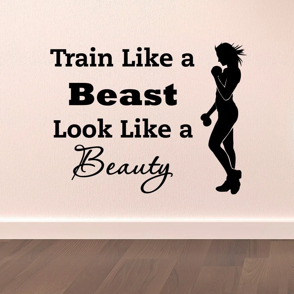 Sports Wall Decal Quotes Train Like A Beast Look Like A Beauty Vinyl Stickers Gym Fitness Motivation Health Sports Wall Art
Sports Wall Decal Quotes Train Like A Beast Look Like A Beauty Vinyl Stickers Gym Fitness Motivation Health Sports Wall Art