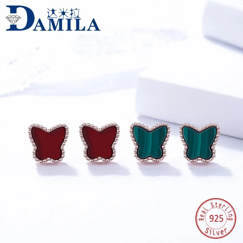 Butterfly 100% 925 sterling silver earrings for women Silver 925 jewelry stud earrings stone earing for female girls
Butterfly 100% 925 sterling silver earrings for women Silver 925 jewelry stud earrings stone earing for female girls