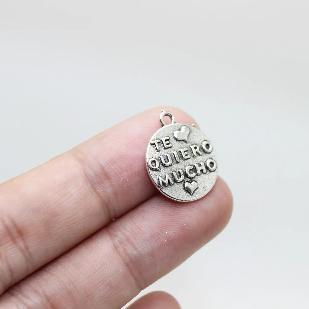 20 шт./I love you charm 16x19 мм Античное серебряное тонированное очаровательное кулон Te quiero non Подвеска Серьги Браслет ювелирные изделия Сделай Сам
20 шт./I love you charm 16x19 мм Античное серебряное тонированное очаровательное кулон Te quiero non Подвеска Серьги Браслет ювелирные изделия Сделай Сам