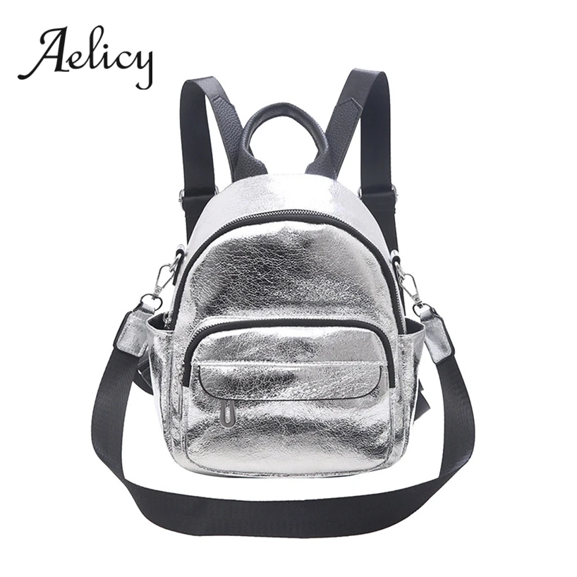 Модный маленький рюкзак Aelicy Женская Яркая кожаная сумка через плечо