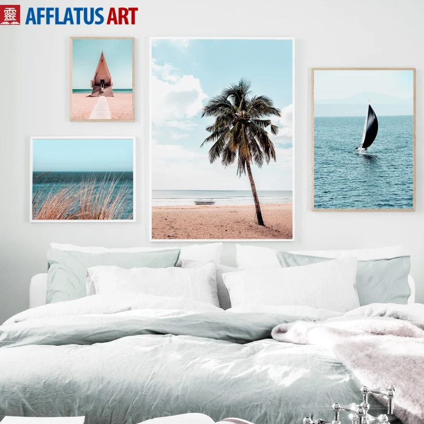 Blue Sea Sky Beach Coconut Tree Sailboat Wall Art Canvas Painting Nordic Posters And Prints Wall Pictures For Living Room Decor
Blue Sea Sky Beach Coconut Tree Sailboat Wall Art Canvas Painting Nordic Posters And Prints Wall Pictures For Living Room Decor
