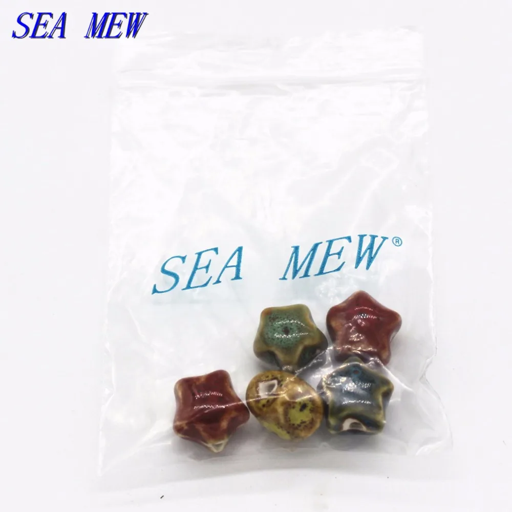 SEA MEW 50PCS 17mm*18mm Pentagram Shape Ceramic Beads Handmade Porcelain Beads DIY 2.5mm Hole Beads For Jewelry Making
SEA MEW 50PCS 17mm*18mm Pentagram Shape Ceramic Beads Handmade Porcelain Beads DIY 2.5mm Hole Beads For Jewelry Making