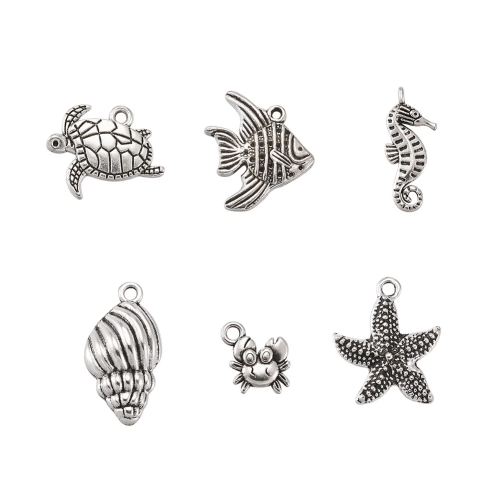 5 Sets (6pcs/set) Mixed Ocean Style Pendants Helix Sarfish Sea Horse Crab Fish Tortoise Charms Jewelry Decor
5 Sets (6pcs/set) Mixed Ocean Style Pendants Helix Sarfish Sea Horse Crab Fish Tortoise Charms Jewelry Decor