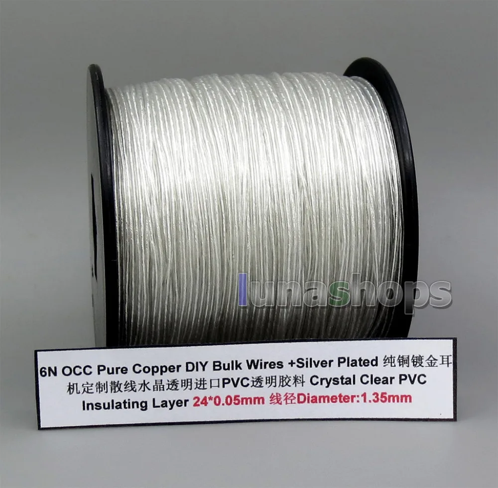 6 м 6n OCC + посеребренный 24AWG 24*0,05 мм ПВХ OD 1,35 мм DIY Аудио наушники кабель LN006014
6 м 6n OCC + посеребренный 24AWG 24*0,05 мм ПВХ OD 1,35 мм DIY Аудио наушники кабель LN006014