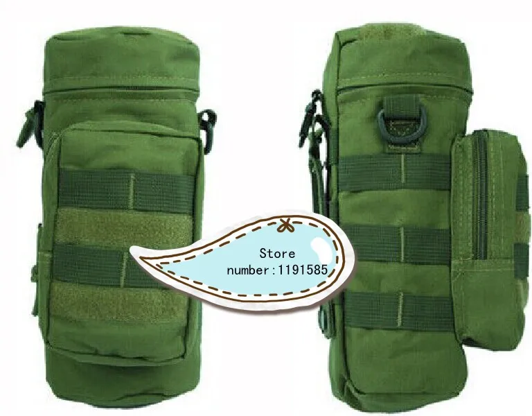 Tactical Molle Zipper Water Bottle Carry Shoulder Strap Pouch Bag with Small Mess Pouch Green
Tactical Molle Zipper Water Bottle Carry Shoulder Strap Pouch Bag with Small Mess Pouch Green