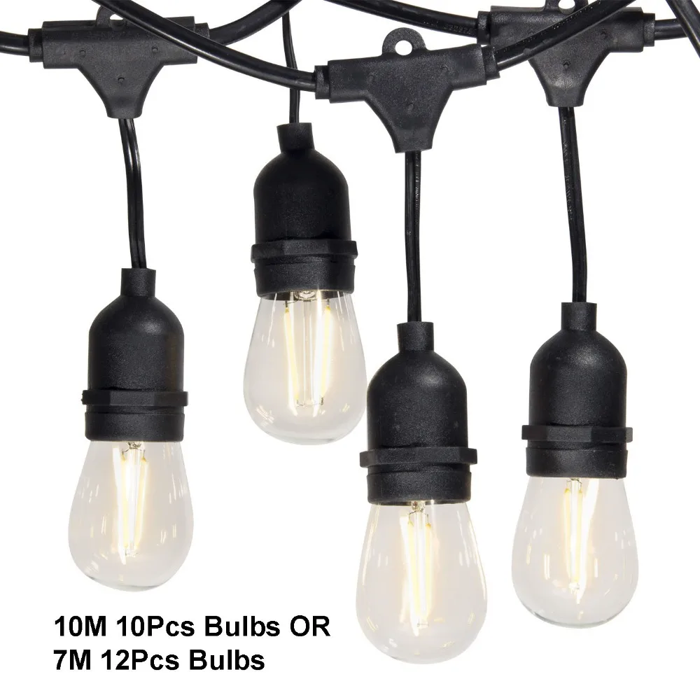 Waterproof 7M 12pcs/10M 10pcs LED Bulbs String Lights Indoor Outdoor E26 E27 Street Garden Backyard Holiday String Lights
Waterproof 7M 12pcs/10M 10pcs LED Bulbs String Lights Indoor Outdoor E26 E27 Street Garden Backyard Holiday String Lights