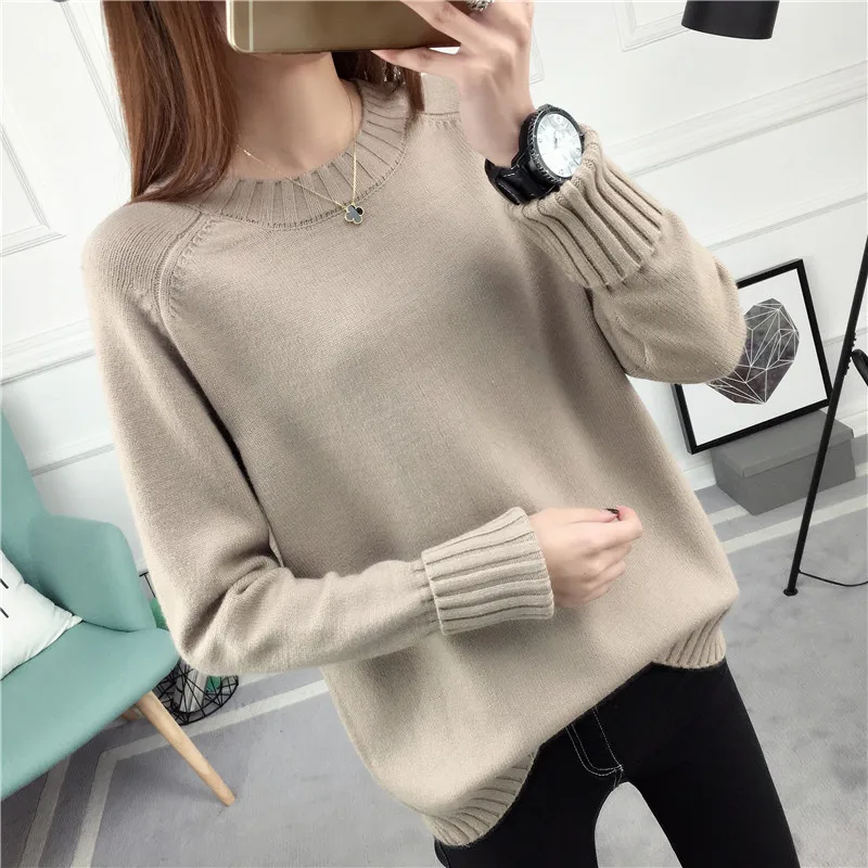 2018 Fashion Autumn Winter Women Loose O-neck Pullover Sweater Female Long-sleeve All-match Basic Sweaters women
2018 Fashion Autumn Winter Women Loose O-neck Pullover Sweater Female Long-sleeve All-match Basic Sweaters women