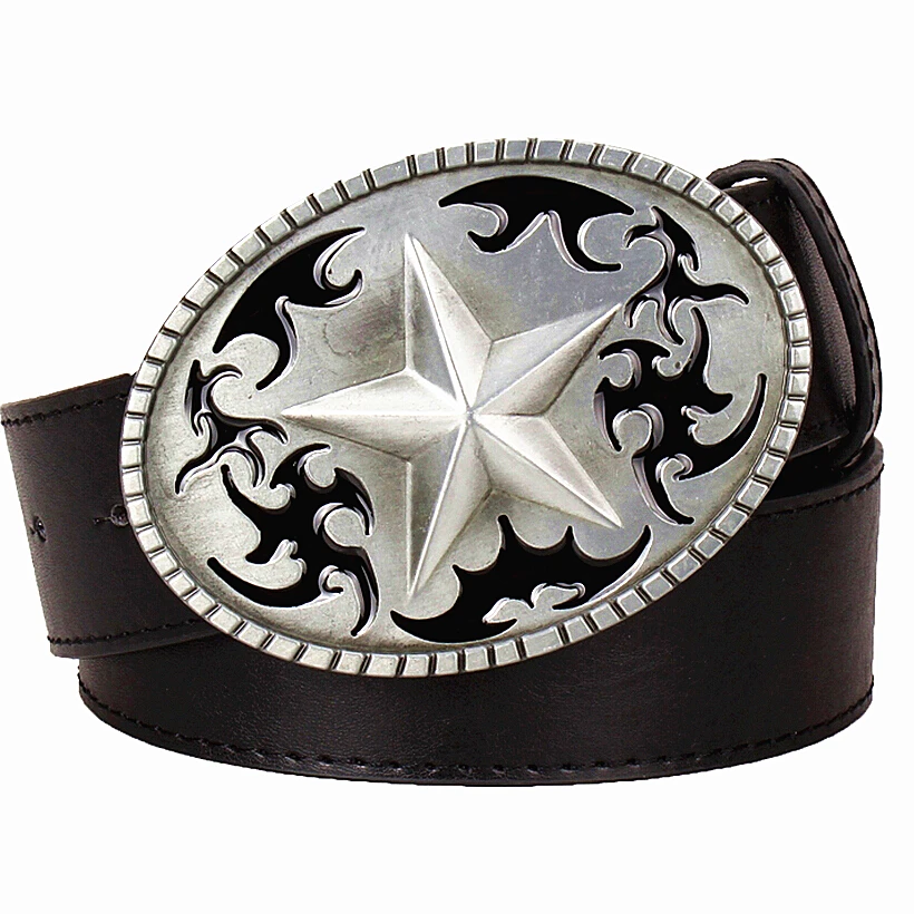 Fashion Men's leather belt Five pointed star pattern buckle pentagram Totem 5 starts belts punk rock style trend belt for men
Fashion Men's leather belt Five pointed star pattern buckle pentagram Totem 5 starts belts punk rock style trend belt for men