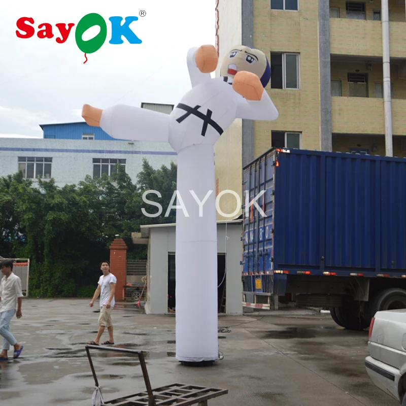 

Sayok 5m(16.4ft) Height Inflatable Taekwondo Kick Boy Inflatable Karate Guy with LED Lights for Taekwondo Hall Advertising