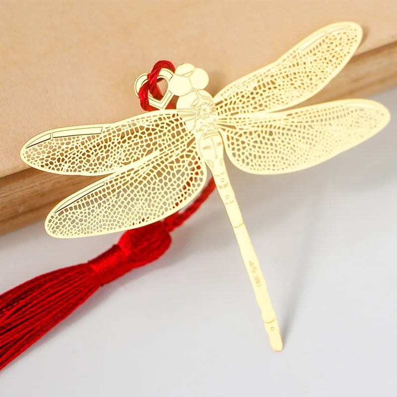Retro Chinese Style Golden Hollow Dragonfly Metal Bookmark Kawaii Stationery Book Clip Office Accessories School Supplies
Retro Chinese Style Golden Hollow Dragonfly Metal Bookmark Kawaii Stationery Book Clip Office Accessories School Supplies