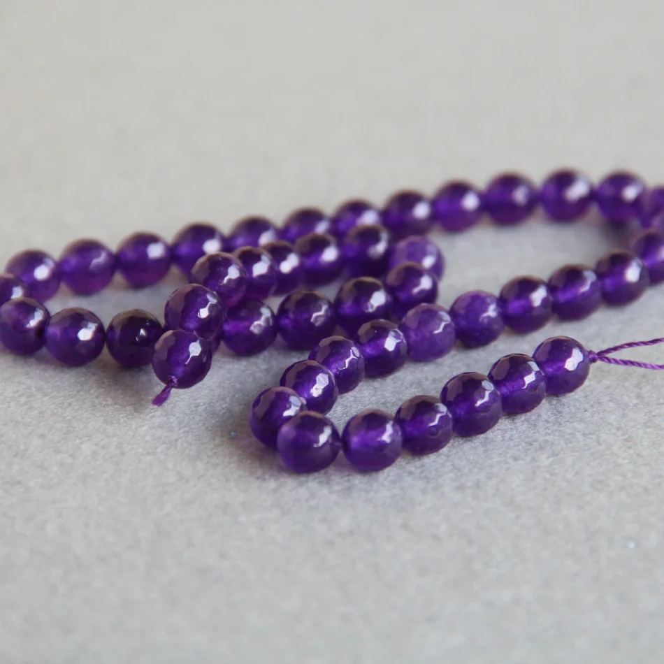 8mm Faceted New Purple crystal beads Round shape chalcedony Loose DIY stones 15" 2pc/lot Jewelry making design wholesale
8mm Faceted New Purple crystal beads Round shape chalcedony Loose DIY stones 15" 2pc/lot Jewelry making design wholesale
