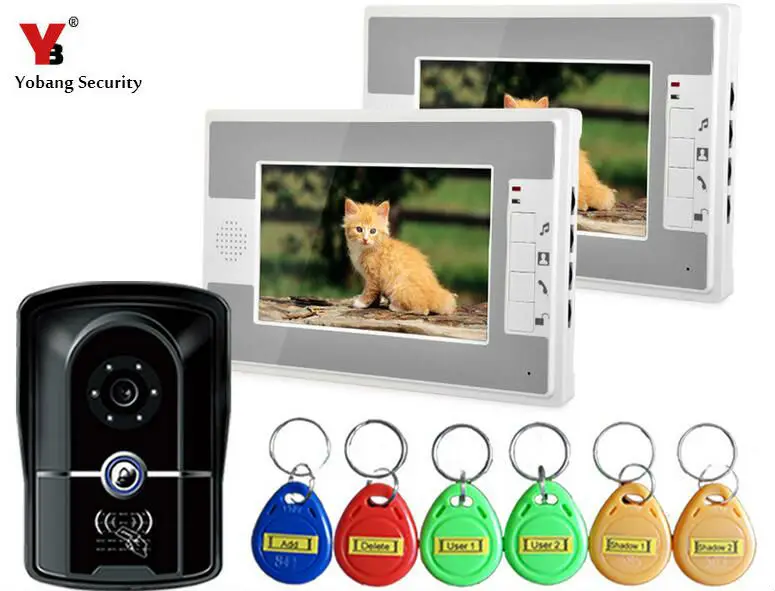 Yobang Security 7" Video Intercom Entry System Support Max Up To 200PCS RFID Cards Rainproof Door Phone Doorbell System
Yobang Security 7" Video Intercom Entry System Support Max Up To 200PCS RFID Cards Rainproof Door Phone Doorbell System