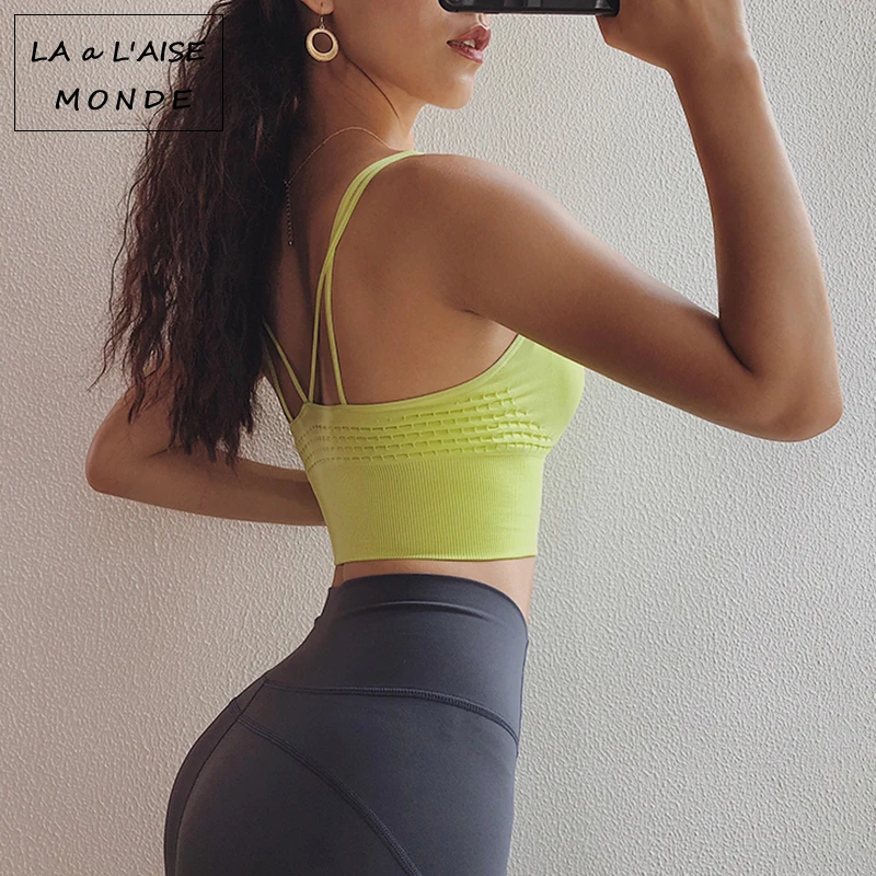 Sexy Backless Sports Bra High Stretch Yoga Crop Top Sports Wear For Women Gym Shockproof Running Sport Bra Push Up
Sexy Backless Sports Bra High Stretch Yoga Crop Top Sports Wear For Women Gym Shockproof Running Sport Bra Push Up