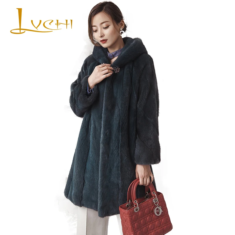 LVCHI Winter 2019 With Fur Hood Import Real Mink Fur Coats Women's Full Sleeve Coat Medium Full Pelt Causal Loss Slim Mink Coats
LVCHI Winter 2019 With Fur Hood Import Real Mink Fur Coats Women's Full Sleeve Coat Medium Full Pelt Causal Loss Slim Mink Coats