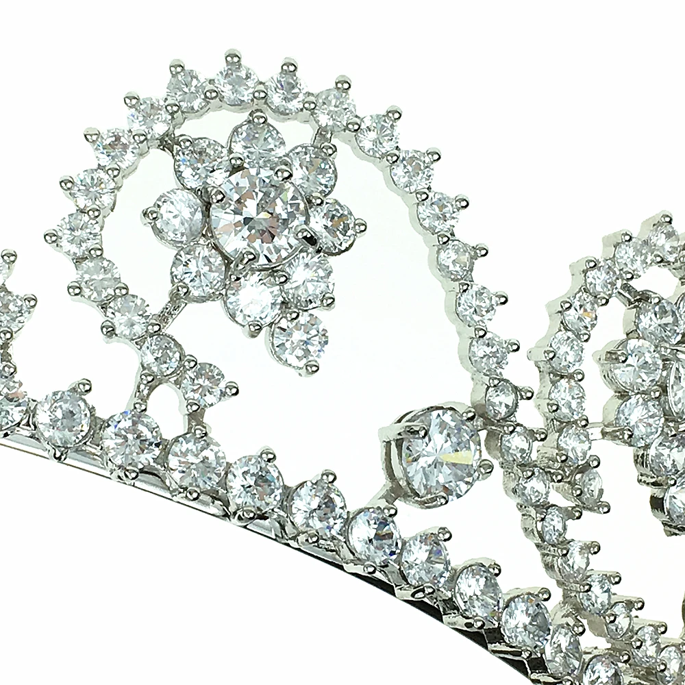 Micro Paved Full Cubic Zircon Tiara Luxury Zirconia Crown Wedding Hair Accessories Bride Large CZ Coroa Novia Diadem WIGO1235
Micro Paved Full Cubic Zircon Tiara Luxury Zirconia Crown Wedding Hair Accessories Bride Large CZ Coroa Novia Diadem WIGO1235