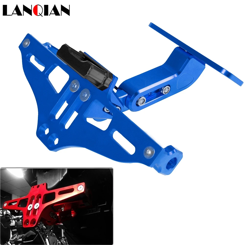 Universal Motorcycle License Plate Bracket with light for plate FOR YAMAHA NMAX FAZER 600 MT10 MT 07 XT 125 TDM 900 XSR900
Universal Motorcycle License Plate Bracket with light for plate FOR YAMAHA NMAX FAZER 600 MT10 MT 07 XT 125 TDM 900 XSR900