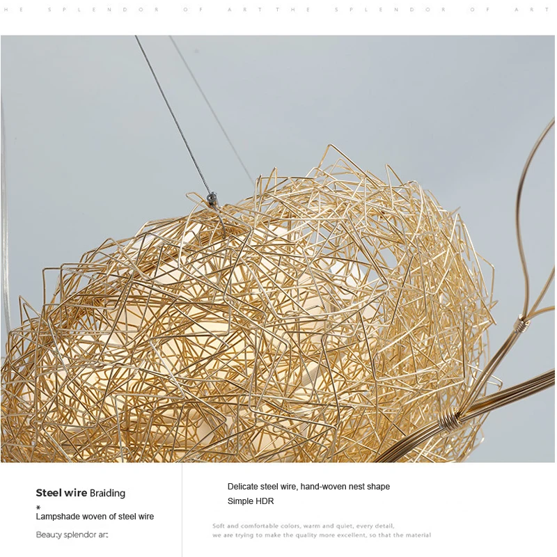 GentelWay Creative chandelier light 48w Bird nest light art 3 bulbs led ceiling droplights modern lamp 36w GoodenLighting
GentelWay Creative chandelier light 48w Bird nest light art 3 bulbs led ceiling droplights modern lamp 36w GoodenLighting