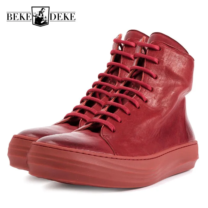 New Genuine Leather Men High Top Casual Shoes Brand Hip Hop Thick Platform Skateboard Sapato Masculino Harajuku Dancing Sneakers
New Genuine Leather Men High Top Casual Shoes Brand Hip Hop Thick Platform Skateboard Sapato Masculino Harajuku Dancing Sneakers