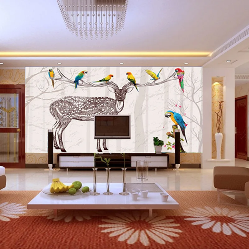 3D Modern Minimalist Forest Elk Bedroom Living Room Wallpaper TV Background Wall Custom Silk cloth seamless wall covering
3D Modern Minimalist Forest Elk Bedroom Living Room Wallpaper TV Background Wall Custom Silk cloth seamless wall covering