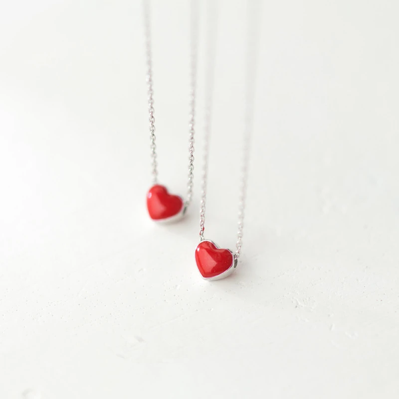 Jinleansu 925 Silver Red Heart Necklace Sweet Blue Crystal Pendant Necklaces For Women Girl Female Collar
Jinleansu 925 Silver Red Heart Necklace Sweet Blue Crystal Pendant Necklaces For Women Girl Female Collar