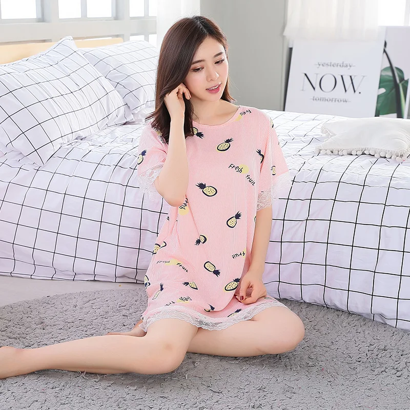 Summer sleeping dress cute cartoon sexy ladies short sleeved nightdress loose sleepwear lingerie skirt
Summer sleeping dress cute cartoon sexy ladies short sleeved nightdress loose sleepwear lingerie skirt