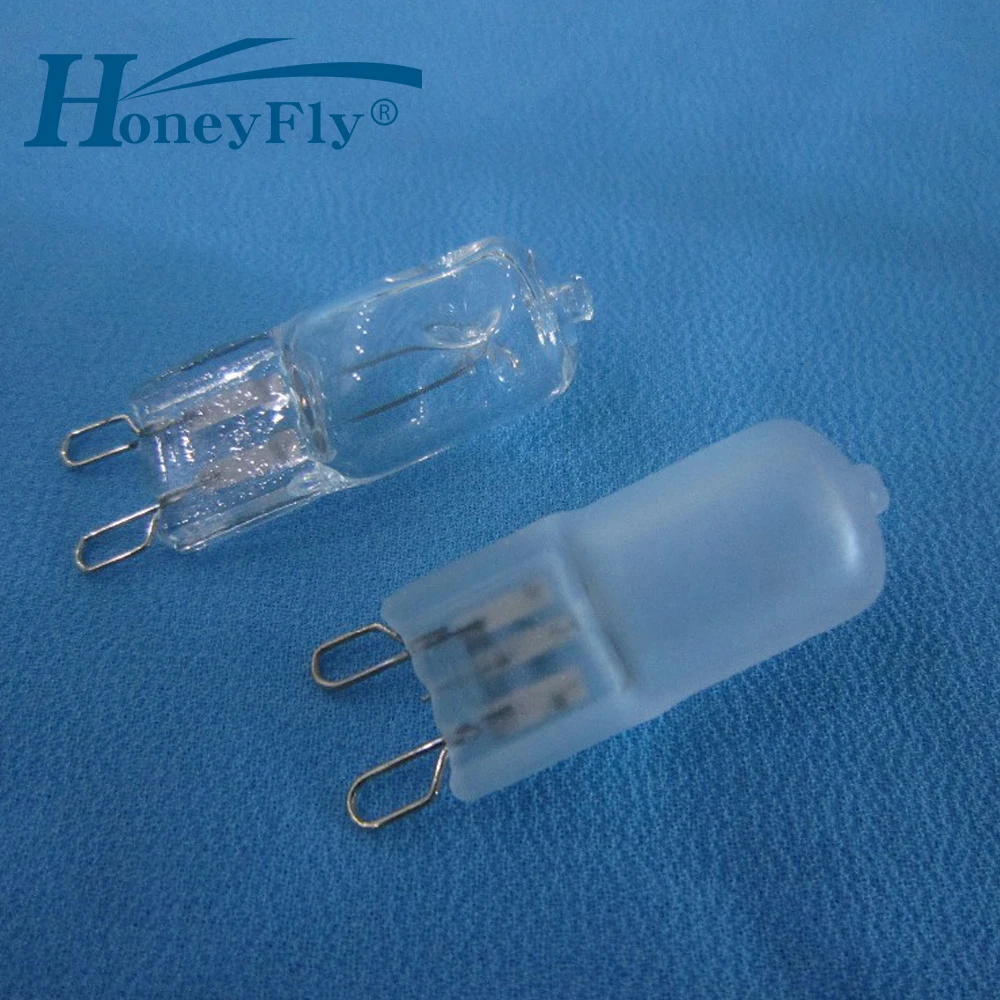 HoneyFly10pcs G9 галогенная лампа 220V 25W 40W 100W теплый белый свет|Галогенные лампочки| |