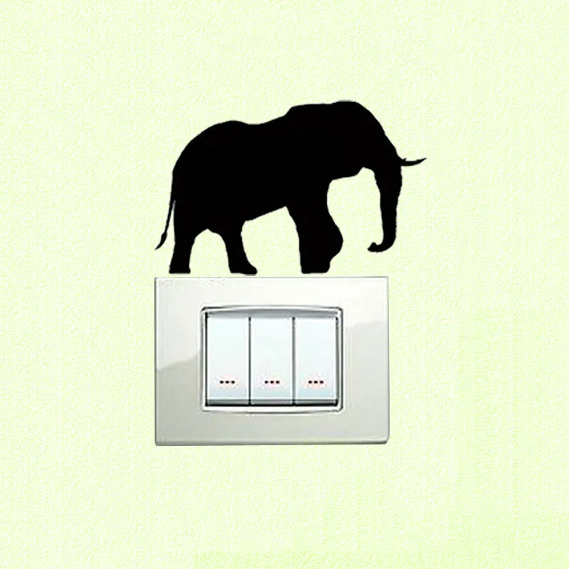 Wild Animal Elephant Vinyl Sticker Decal Wall Switch Decor Art 3SS0116 | Дом и сад