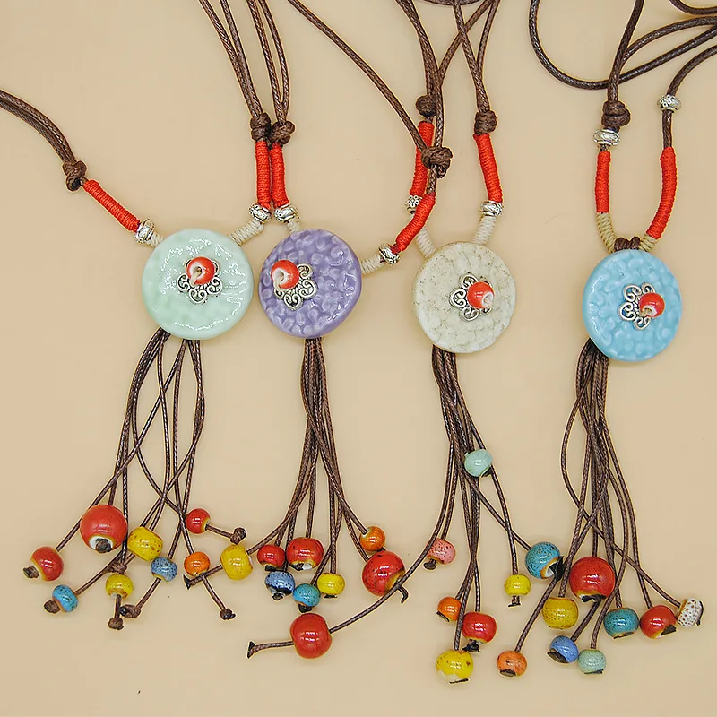 12 Pieces/Lot Long Tassel Pendant Necklace For Women Ceramic Beads Vintage Leaf Pendants Necklaces Sweater Chain Choker Jewelry
12 Pieces/Lot Long Tassel Pendant Necklace For Women Ceramic Beads Vintage Leaf Pendants Necklaces Sweater Chain Choker Jewelry