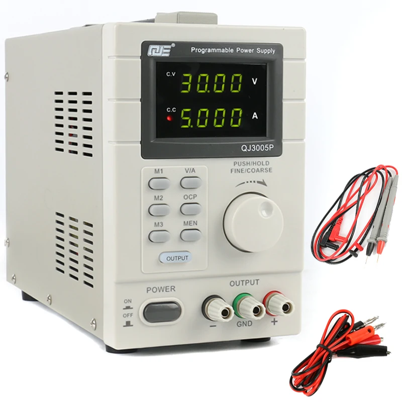 QJ3005P Регулируемый цифровой линейный программируемый источник питания постоянного тока 30 в 5A 0,01 в 220 А USB пульт дистанционного управления через ПК в разъем ЕС/США/Австралия
QJ3005P Регулируемый цифровой линейный программируемый источник питания постоянного тока 30 в 5A 0,01 в 220 А USB пульт дистанционного управления через ПК в разъем ЕС/США/Австралия