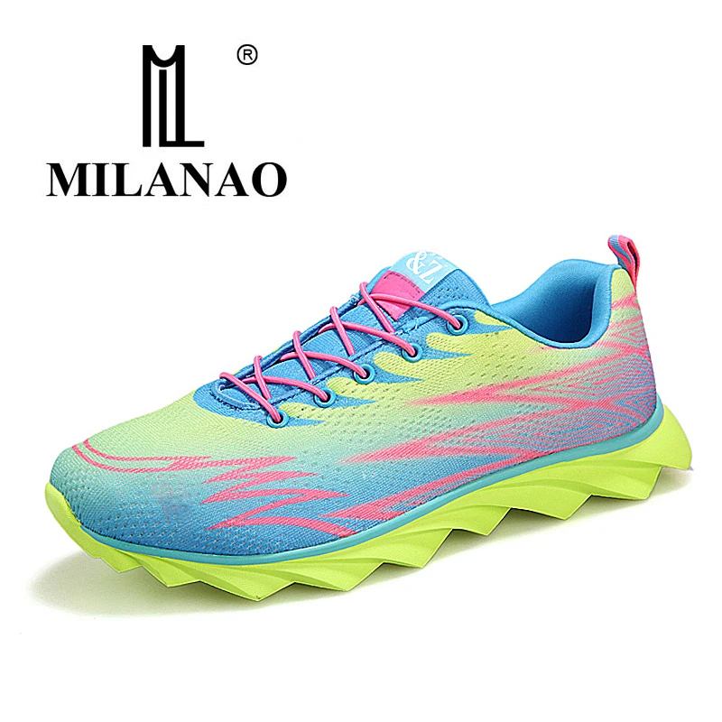 MILANAO Кроссовки мужские Для женщин спортивные Спортивная обувь 2016 дышащая Обувь