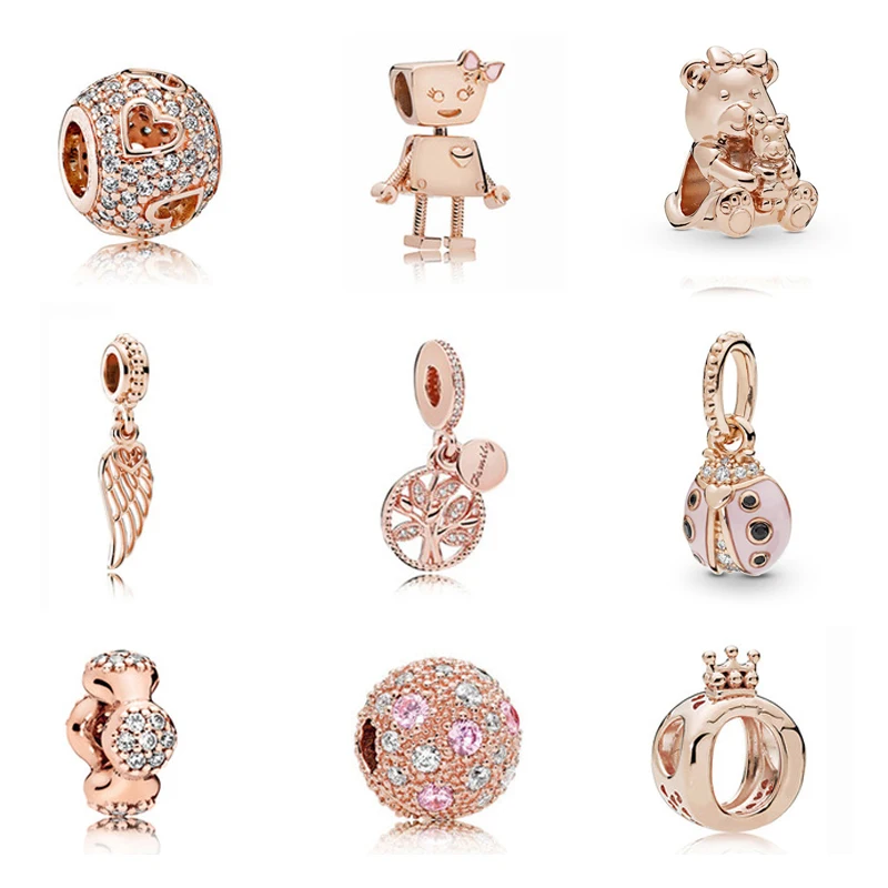 Sliver Plated Beads Charm Lovely Animal Rose Gold Pendent Crystal Charms Fit Original Women Bracelets DIY Jewelry
Sliver Plated Beads Charm Lovely Animal Rose Gold Pendent Crystal Charms Fit Original Women Bracelets DIY Jewelry