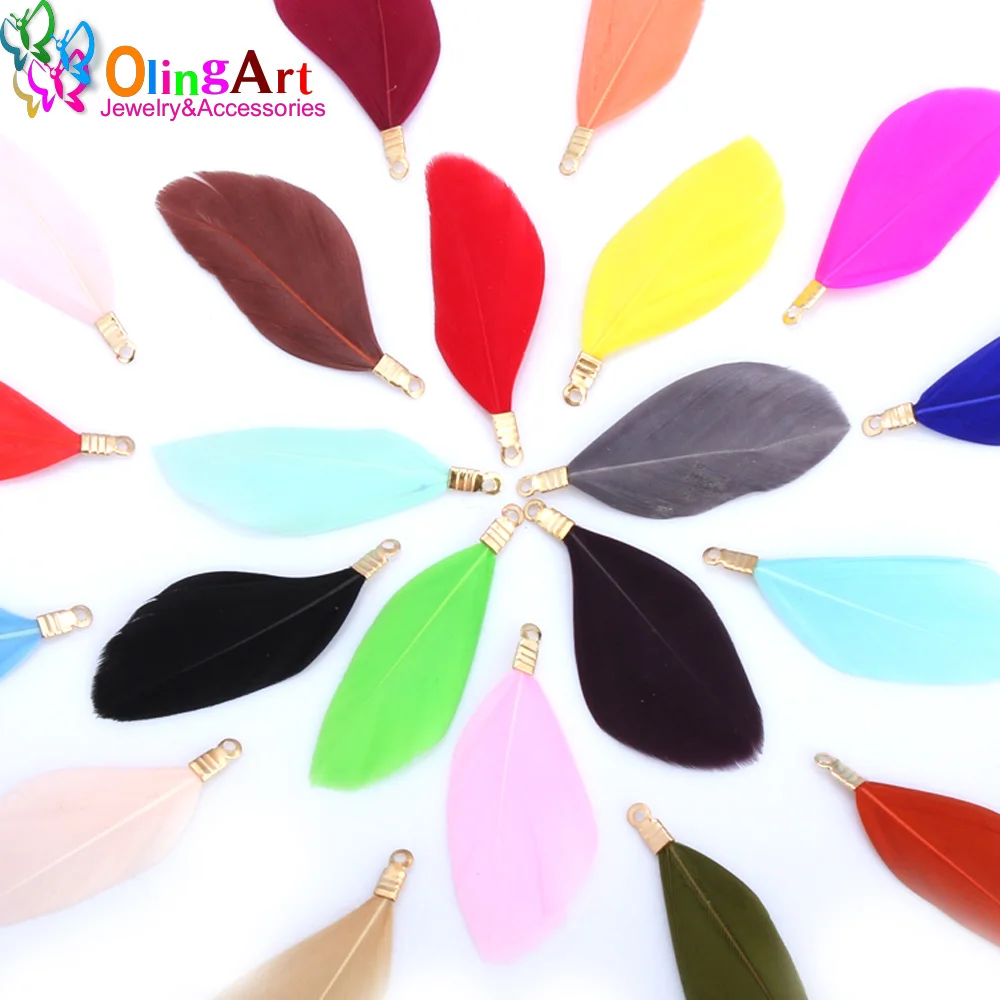 OlingArt Natural feathers Multicolor 35MM 10pcs/lot Golden Metal clips DIY necklace earring Jewelry Making Straps Pendants
OlingArt Natural feathers Multicolor 35MM 10pcs/lot Golden Metal clips DIY necklace earring Jewelry Making Straps Pendants
