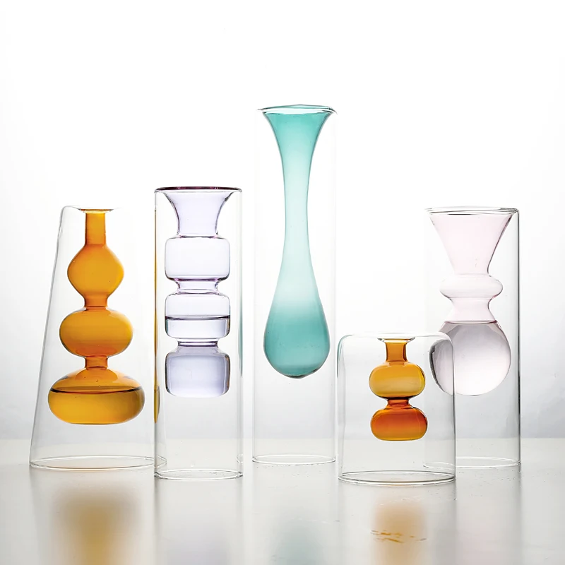 Creative color glass vase flower arrangement hydroponic transparent flower home desktop decoration ornaments
Creative color glass vase flower arrangement hydroponic transparent flower home desktop decoration ornaments