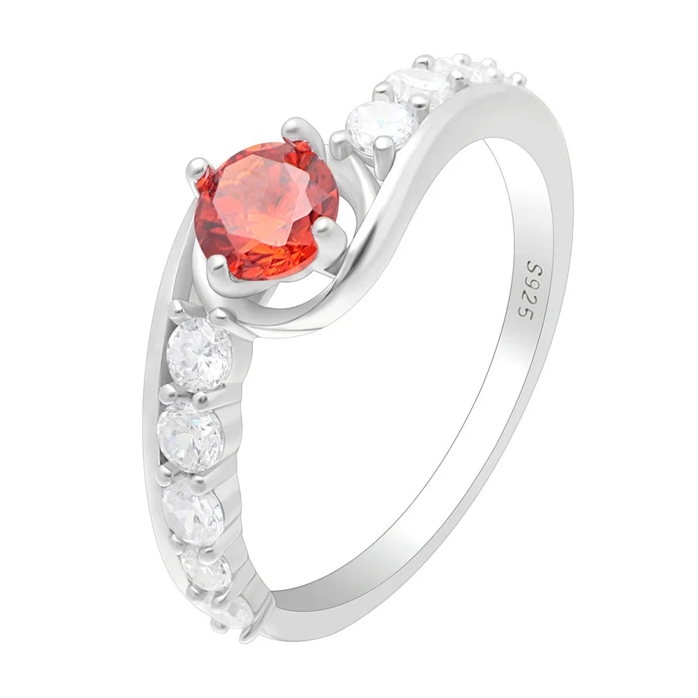 Trendy Genuine Sterling Silver Ring Tiny Red Round Cubic Zirconia Finger Ring For Women Party Wholesale Concise Jewelry Gift
Trendy Genuine Sterling Silver Ring Tiny Red Round Cubic Zirconia Finger Ring For Women Party Wholesale Concise Jewelry Gift