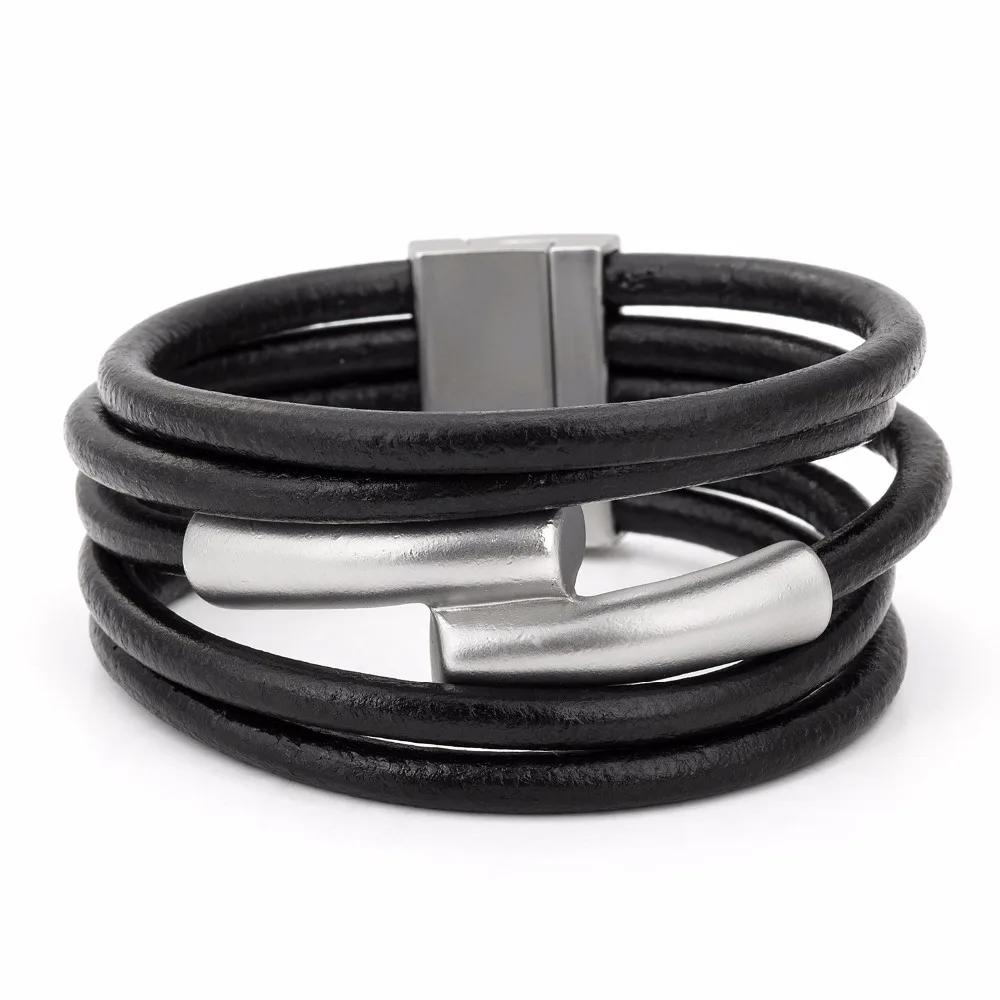 Multilayer Silver Color Magnet Black PU Rope Bracelet Office/career Bracelets For Women Bileklik Pulseira Feminina
Multilayer Silver Color Magnet Black PU Rope Bracelet Office/career Bracelets For Women Bileklik Pulseira Feminina